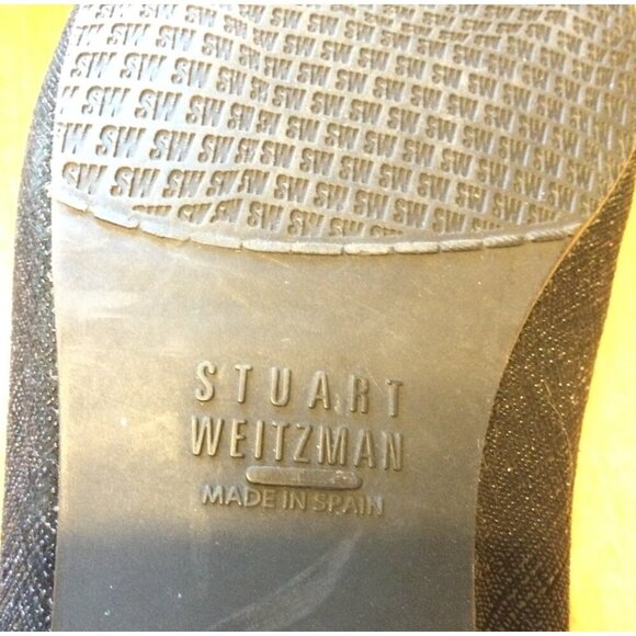 Stuart Weitzman Womens Black Tortoise Shell Trim Ballet Flats Size 7 M Made In S - Picture 5 of 13